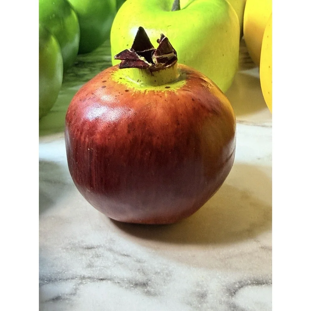 Set of 15 Faux Apples Realistic Decorative Fruit Green 3
